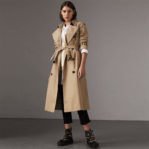 long cotton gabardine trench coat burberry|burberry extra long trench coat.